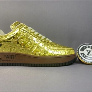 Gold Embossed Sneakers